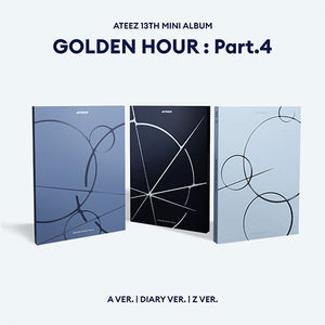 [AUTOGRAPHED CD] (U.S. VER.) ATEEZ (에이티즈) 13TH MINI ALBUM - [GOLDEN HOUR : Part.4] (PHOTOBOOK VER.) - EVE PINK K-POP
