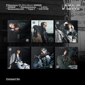 [PRE-ORDER] (KOR VER.) P1HARMONY (피원하모니) 9th MINI ALBUM - [UNIQUE] (Compact Ver. + EXCLUSIVE PHOTOCARD)