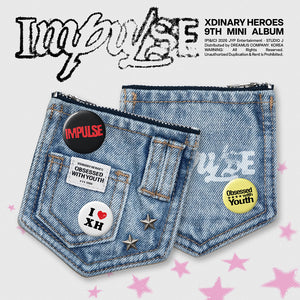 [PRE-ORDER] Xdinary Heroes (엑스디너리 히어로즈) 9th Mini Album - [IMPULSE] (Denim Pouch Ver.)