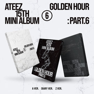 [PRE-ORDER] (KOR VER.) ATEEZ (에이티즈) 15th Mini Album - [GOLDEN HOUR : Part.6] (A / DIARY / Z Ver.)