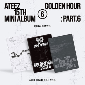 [PRE-ORDER] (KOR VER.) ATEEZ (에이티즈) 15th Mini Album - [GOLDEN HOUR : PART.6] (POCAALBUM VER.)