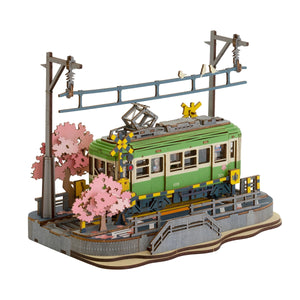 Rolife DIY 3D Wooden Puzzle Kit - [Sakura Densya Journey TGS02] - EVE PINK K-POP