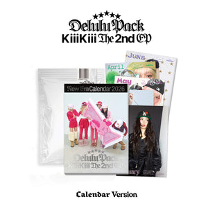 KiiiKiii (키키) The 2nd EP Album - [Delulu Pack] (Calendar Ver.) - EVE PINK K-POP