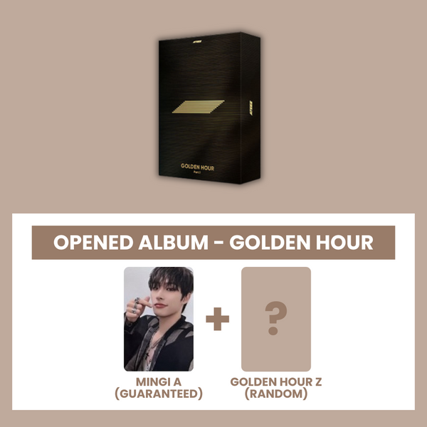 (KOREA VER.) ATEEZ (에이티즈) 10TH MINI ALBUM - [GOLDEN HOUR : PART.1] (GOLDEN HOUR: OPENED ALBUM) (A PHOTOCARD VER.)