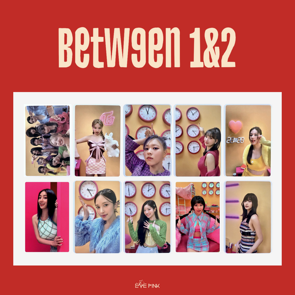 TWICE (트와이스) - [BETWEEN 1&2] : OFFICIAL PHOTOCARD (COMPLETE/RED VERSION)