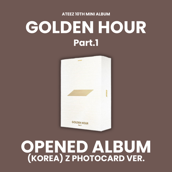 (KOREA VER.) ATEEZ (에이티즈) 10TH MINI ALBUM - [GOLDEN HOUR : PART.1] (DIARY.: OPENED ALBUM) (Z PHOTOCARD VER)