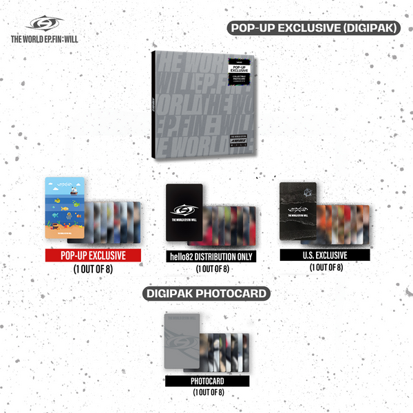 (U.S. VER.) ATEEZ ALBUM - [THE WORLD EP.FIN : WILL] (DIGIPAK VER. + POP-UP EXCLUSIVE PHOTOCARD)