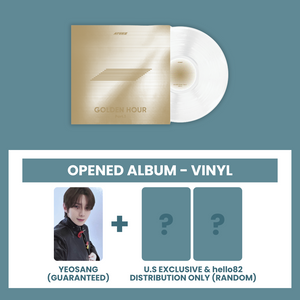 (U.S. VER.) ATEEZ (에이티즈) 10TH MINI ALBUM - [GOLDEN HOUR : PART.1] (VINYL VER. + POP-UP EXCLUSIVE PHOTOCARD: OPENED ALBUM)