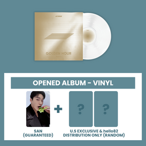 (U.S. VER.) ATEEZ (에이티즈) 10TH MINI ALBUM - [GOLDEN HOUR : PART.1] (VINYL VER. + POP-UP EXCLUSIVE PHOTOCARD: OPENED ALBUM)