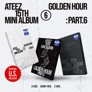 [PRE-ORDER] (U.S. VER.) ATEEZ (에이티즈) 15th Mini Album - [GOLDEN HOUR : Part.6] (A / Z / DIARY VER. + 82EVENT EXCLUSIVE PHOTOCARD)