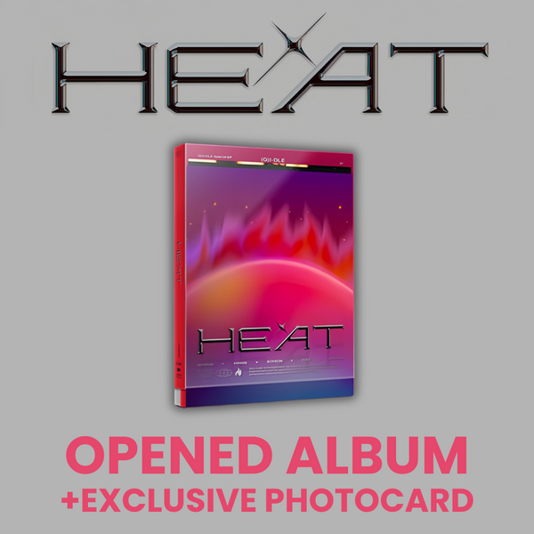 (G)I-DLE ((여자)아이들) SPECIAL ALBUM - [HEAT] (SLEEVE Ver.) (FLARE VER. : OPENED ALBUM) (+EXCLUSIVE PHOTCARD)