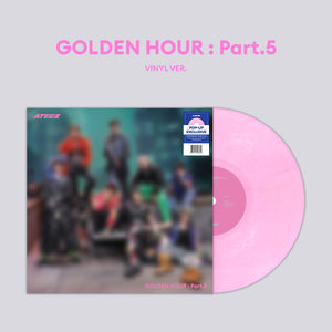 [PRE-ORDER] (U.S. VER.) ATEEZ (에이티즈) 14th Mini Album - [GOLDEN HOUR : PART.5] (VINYL VER. + POP-UP EXCLUSIVE) - EVE PINK K-POP