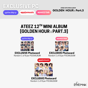 ATEEZ (에이티즈) 12TH MINI ALBUM - [GOLDEN HOUR : Part.3] (POCAALBUM VER. +EXCLUSIVE PHOTOCARD)