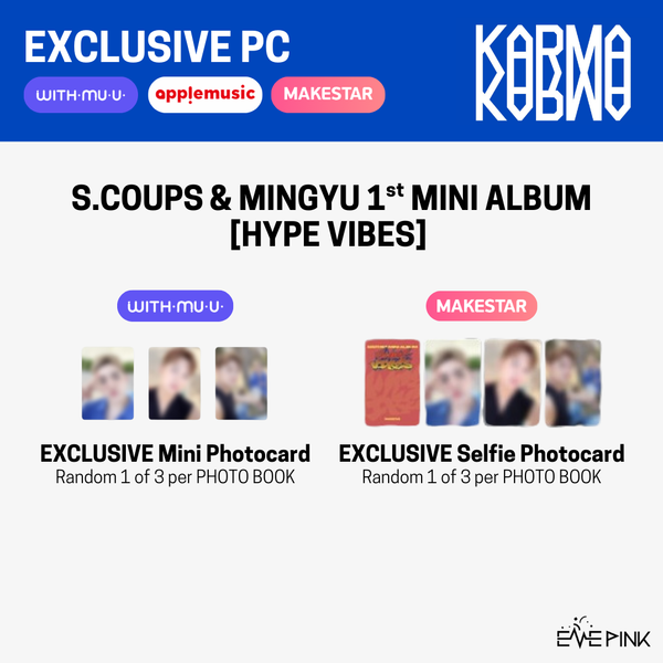 [PRE-ORDER] S.COUPS & MINGYU (SVT) 1st Mini Album - [HYPE VIBES] (Standard Ver. +EXCLUSIVE PHOTOCARD)