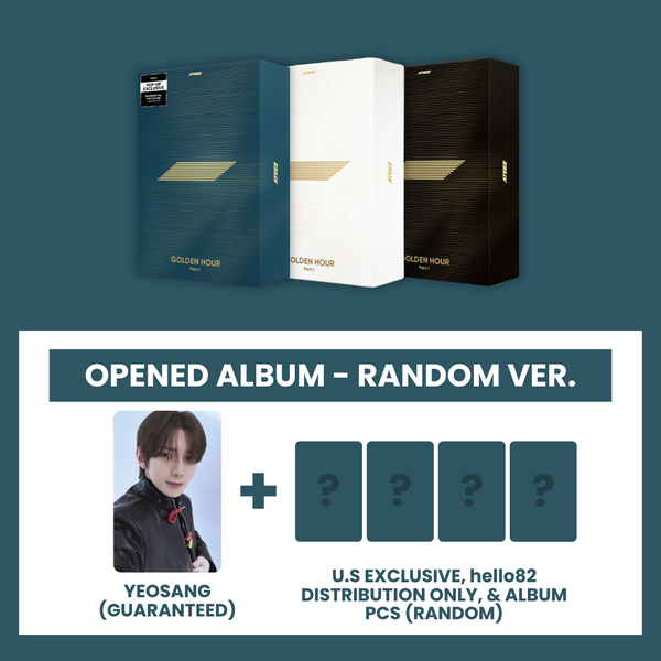 (U.S. VER.) ATEEZ (에이티즈) 10TH MINI ALBUM - [GOLDEN HOUR : PART.1] (BOX SET VER. + POP-UP EXCLUSIVE PHOTOCARD: OPENED ALBUM)