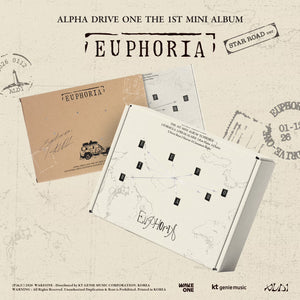 ALPHA DRIVE ONE 1st Mini Album - [EUPHORIA] (STAR ROAD ver. + EXCLUSIVE PHOTOCARD) - EVE PINK K-POP