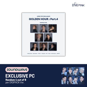 [PRE-ORDER] (KOR VER.) ATEEZ (에이티즈) MINI ALBUM - [GOLDEN HOUR : Part.4] (DIGIPAK VER. + SOUNDWAVE PHOTOCARD) - EVE PINK K-POP