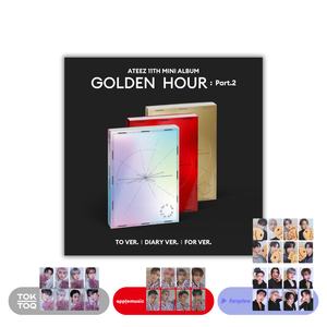 (KOR VER.) ATEEZ (에이티즈) 11TH MINI ALBUM - [GOLDEN HOUR : PART.2] (+EXCLUSIVE PHOTOCARD) - EVE PINK K-POP
