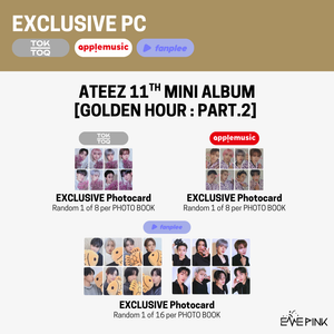 (KOR VER.) ATEEZ (에이티즈) 11TH MINI ALBUM - [GOLDEN HOUR : PART.2] (+EXCLUSIVE PHOTOCARD) - EVE PINK K-POP