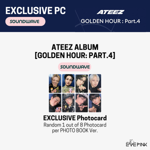 [PRE-ORDER] (KOR VER.) ATEEZ (에이티즈) MINI ALBUM - [GOLDEN HOUR : Part.4] (PHOTOBOOK VER. + SOUNDWAVE PHOTOCARD) - EVE PINK K-POP