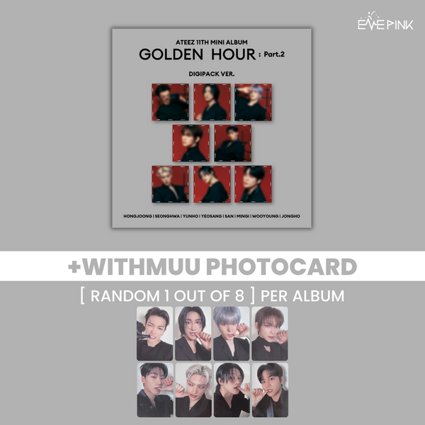 (KOR VER.) ATEEZ (에이티즈) 11TH MINI ALBUM - [GOLDEN HOUR : PART.2] (DIGIPACK VER. +EXCLUSIVE PHOTOCARD)