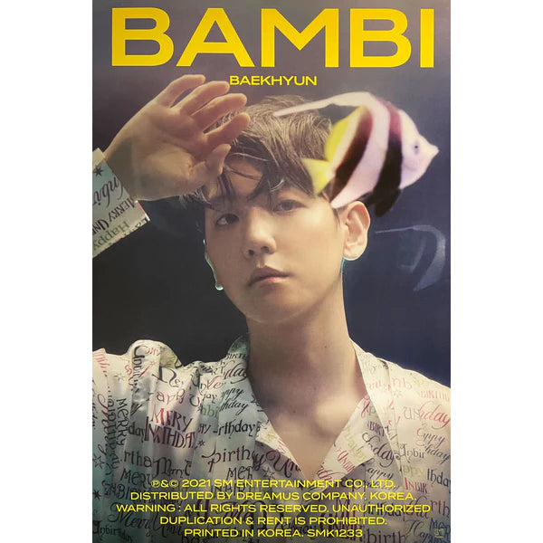 BAEKHYUN (EXO) - BAMBI PHOTOBOOK (BAMBI VER) OFFICIAL POSTER - CONCEPT 2