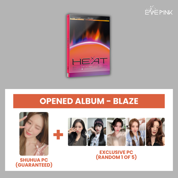 (G)I-DLE ((여자)아이들) SPECIAL ALBUM - [HEAT] (SLEEVE Ver.) (BLAZE VER. : OPENED ALBUM) (+EXCLUSIVE PHOTOCARD)