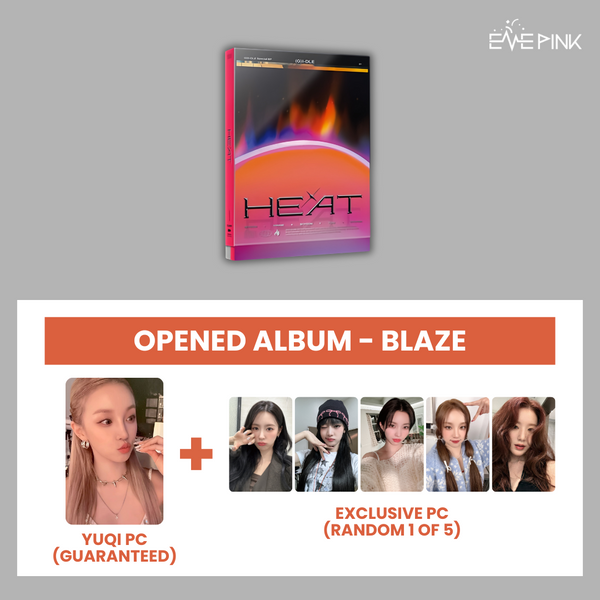 (G)I-DLE ((여자)아이들) SPECIAL ALBUM - [HEAT] (SLEEVE Ver.) (BLAZE VER. : OPENED ALBUM) (+EXCLUSIVE PHOTOCARD)