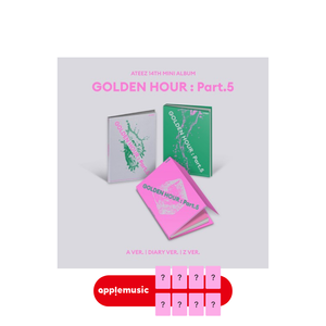[PRE-ORDER] (KOR VER.) ATEEZ (에이티즈) 14th Mini Album - [GOLDEN HOUR : PART.5] (PHOTOBOOK VER. + EXCLUSIVE PHOTOCARD) - EVE PINK K-POP