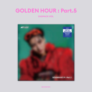 [PRE-ORDER] (U.S. VER.) ATEEZ (에이티즈) 14th Mini Album - [GOLDEN HOUR : PART.5] (MEMBER DIGIPACK VER. + POP-UP EXCLUSIVE PHOTOCARD) - EVE PINK K-POP