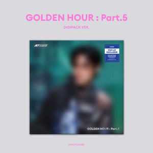 [PRE-ORDER] (U.S. VER.) ATEEZ (에이티즈) 14th Mini Album - [GOLDEN HOUR : PART.5] (MEMBER DIGIPACK VER. + POP-UP EXCLUSIVE PHOTOCARD) - EVE PINK K-POP