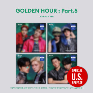 [PRE-ORDER] (U.S. VER.) ATEEZ (에이티즈) 14th Mini Album - [GOLDEN HOUR : PART.5] (UNIT DIGIPACK VER. + POP-UP EXCLUSIVE PHOTOCARD) - EVE PINK K-POP