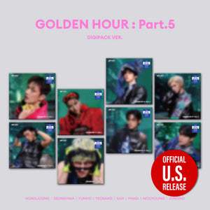 [PRE-ORDER] (U.S. VER.) ATEEZ (에이티즈) 14th Mini Album - [GOLDEN HOUR : PART.5] (MEMBER DIGIPACK VER. + POP-UP EXCLUSIVE PHOTOCARD) - EVE PINK K-POP
