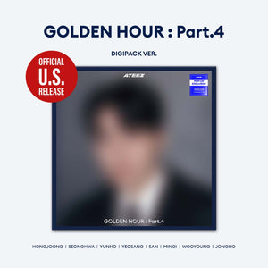 [PRE-ORDER] (U.S. VER.) ATEEZ (에이티즈) 13TH MINI ALBUM - [GOLDEN HOUR : Part.4] (DIGIPAK VER. + POP-UP EXCLUSIVE PHOTOCARD) - EVE PINK K-POP