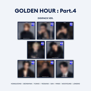 (U.S. VER.) ATEEZ (에이티즈) 13TH MINI ALBUM - [GOLDEN HOUR : Part.4] (DIGIPAK VER. + hello82 EXCLUSIVE PHOTOCARD) - EVE PINK K-POP