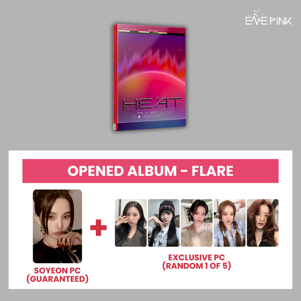 (G)I-DLE ((여자)아이들) SPECIAL ALBUM - [HEAT] (SLEEVE Ver.) (FLARE VER. : OPENED ALBUM) (+EXCLUSIVE PHOTCARD)