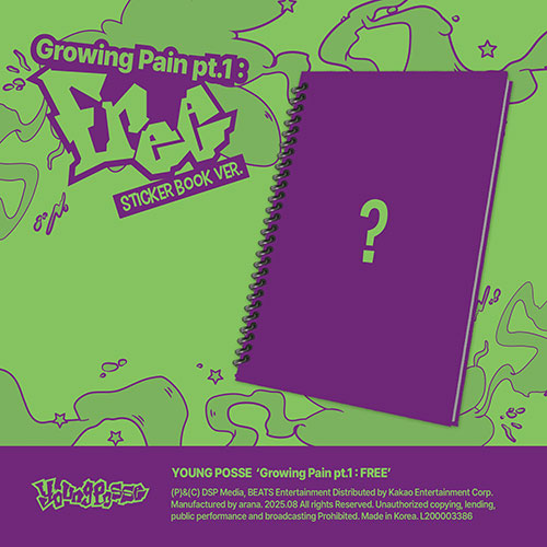 YOUNG POSSE (영파씨) EP Album - [Growing Pain pt.1 : FREE] (Sticker Book Ver.)