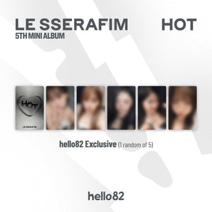 (U.S. VER.) LE SSERAFIM (르세라핌) 5TH MINI ALBUM - [HOT] (+hello82 EXCLUSIVE PHOTOCARD)