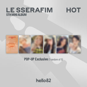 (U.S. VER.) LE SSERAFIM (르세라핌) 5TH MINI ALBUM - [HOT] (COMPACT VER. +POP-UP EXCLUSIVE PHOTOCARD)