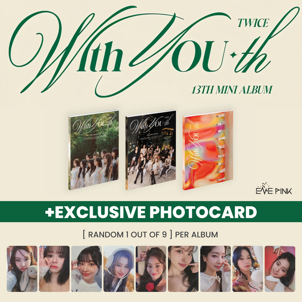 TWICE (트와이스) 13TH MINI ALBUM - [WITH YOU-TH] (+EXCLUSIVE PHOTOCARD)