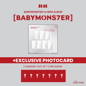 BABYMONSTER (베이비몬스터) 1ST MINI ALBUM - [BABYMONS7ER] (YG TAG VER. + EXCLUSIVE PHOTOCARD)