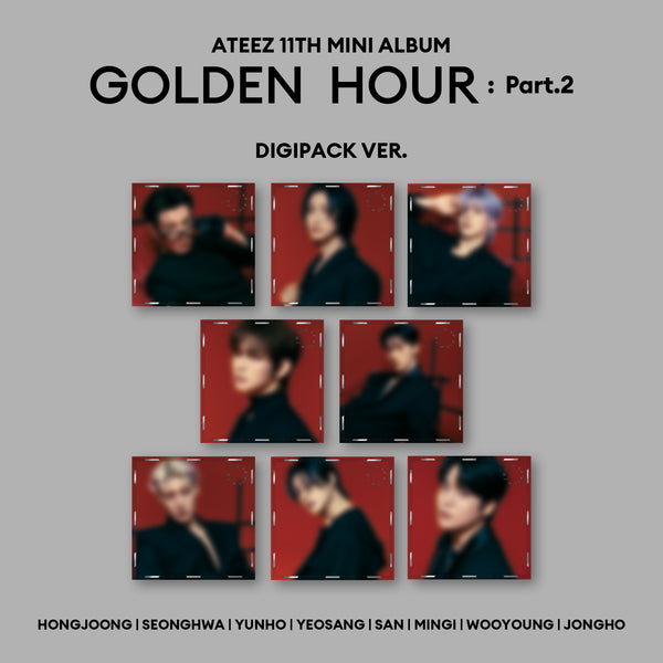 [PRE-ORDER] (KOR VER.) ATEEZ (에이티즈) 11TH MINI ALBUM - [GOLDEN HOUR : PART.2] (DIGIPACK VER. +EXCLUSIVE PHOTOCARD)