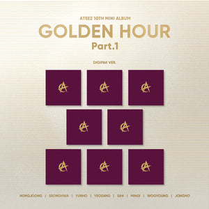 (KOREA VER.) ATEEZ (에이티즈) 10TH MINI ALBUM - [GOLDEN HOUR : PART.1] (DIGIPAK VER.)