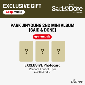 [PRE-ORDER] PARK JINYOUNG (박진영) 2nd Mini Album - [SAID & DONE] (Archive Ver. +EXCLUSIVE PHOTOCARD) - EVE PINK K-POP