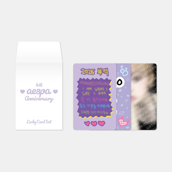 [PRE-ORDER] aespa (에스파) 4TH ANNIVERSARY MD - [LUCKY CARD SET]