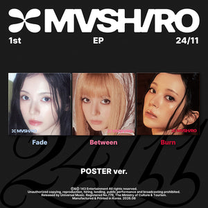 [PRE-ORDER] MASHIRO (마시로) 1st EP Album - [24/11] (Poster ver.)