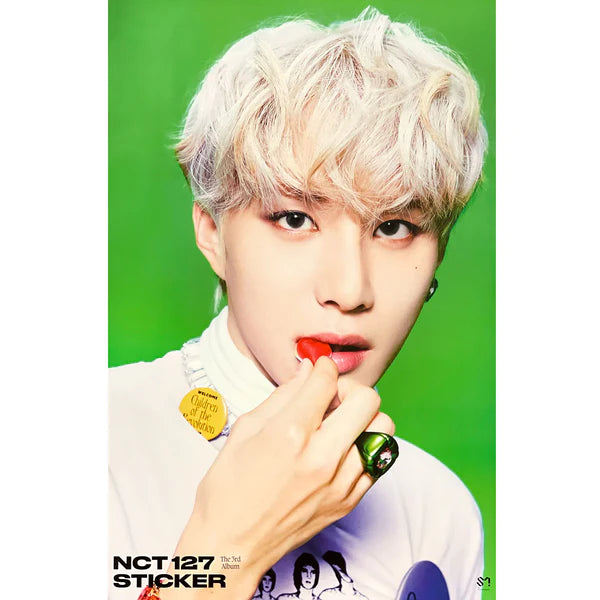 NCT 127 - STICKER (JEWEL CASE VER) OFFICIAL POSTER - JUNGWOO