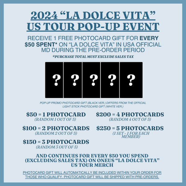 ONEUS (원어스) 2024 LA DOLCE VITA  US TOUR OFFICIAL MD - [CITY PATCH]