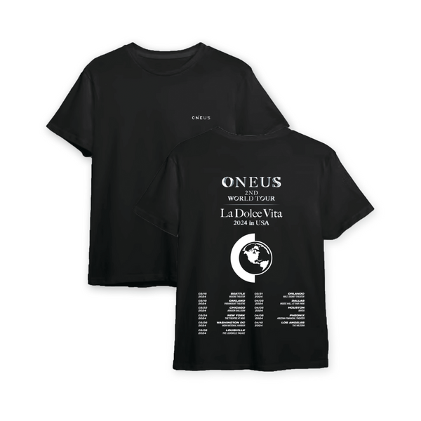 ONEUS (원어스) 2024 LA DOLCE VITA  US TOUR OFFICIAL MD - [T-SHIRT] (BLACK VER.)