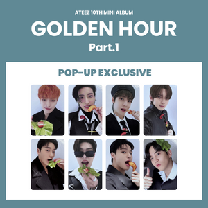 (U.S. VER.) ATEEZ (에이티즈) 10TH MINI ALBUM - [GOLDEN HOUR : PART.1] (VINYL VER. + POP-UP EXCLUSIVE PHOTOCARD: OPENED ALBUM)